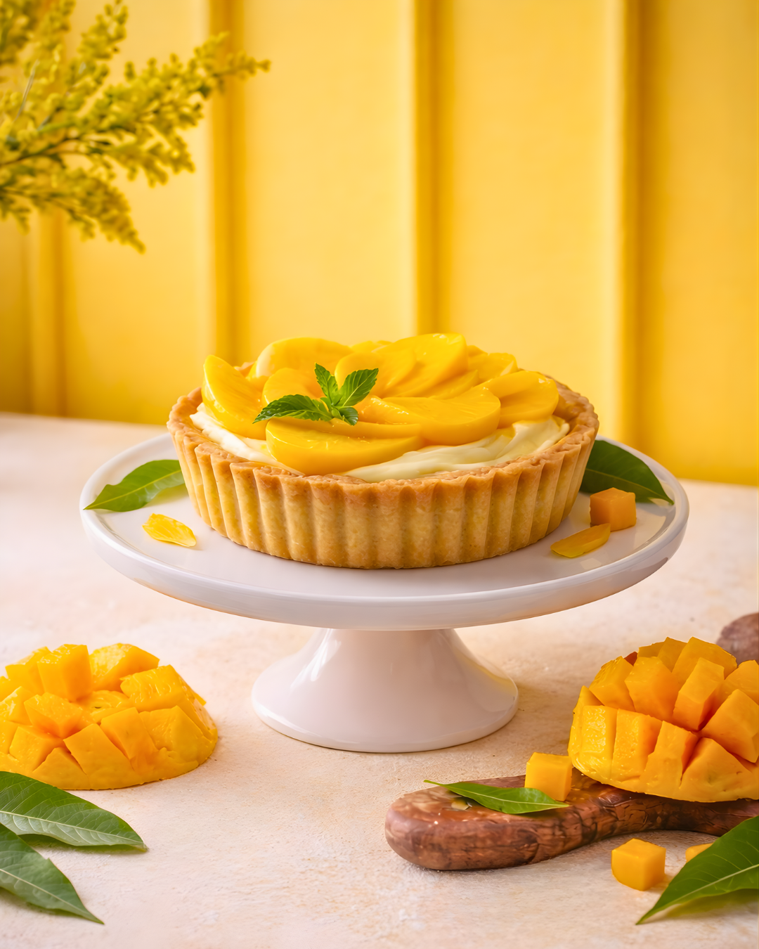 Mango Coconut Rose Tart (per piece)