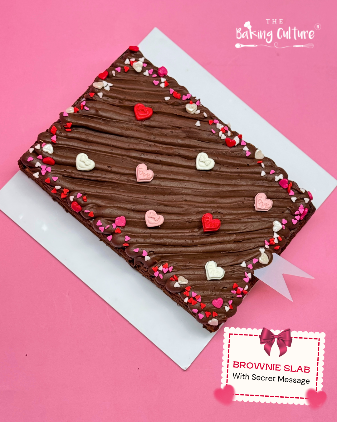 Brownie Slab With Secret Message | Valentine's Special