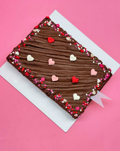 Brownie Slab With Secret Message | Valentine's Special
