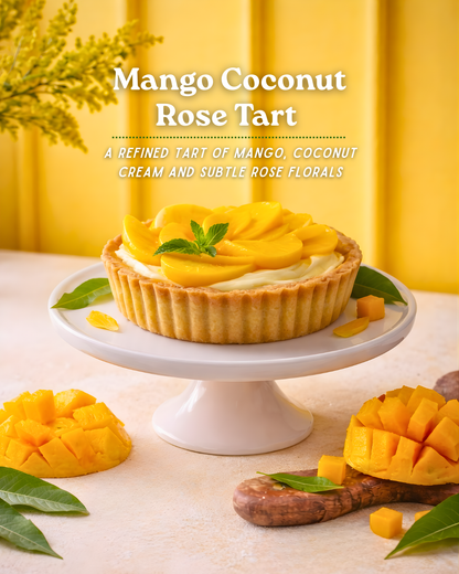 Mango Coconut Rose Tart (per piece)