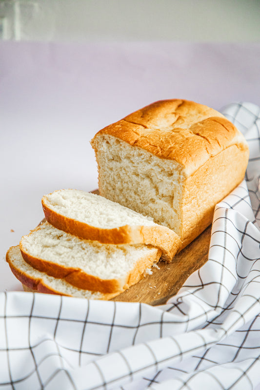 FRESHLY BAKED BREAD; GIVES ABOUT 12-13 BREAD SLICES; SLICE IT YOURSELF